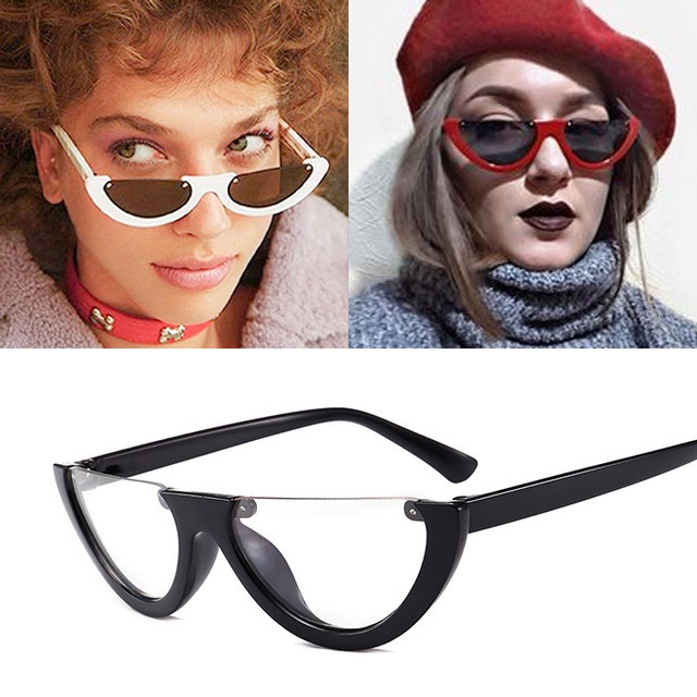 Kacamata Half Frame Cat Eyes Sunglasses