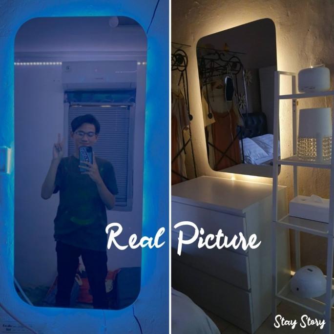 Terbaru Cermin Toilet Kamar Mandi Led / Kaca Wastafel Dinding Kotak