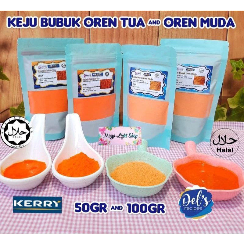 

Keju oren bubuk dels 50gr 100gr halal saus keju taburan bumbu cheese sauce red