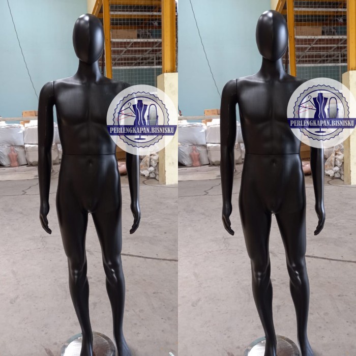 Promo Manekin Patung Baju Full Body Pria Wanita Plastik Hitam