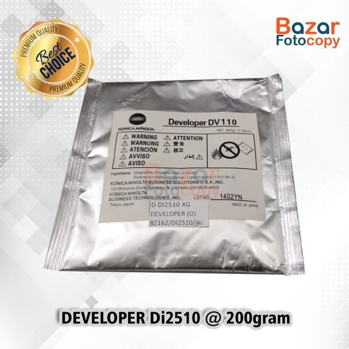 Promo Promo  Developer Starter Konica Minolta Dv 110 Bizhub 162 180 210