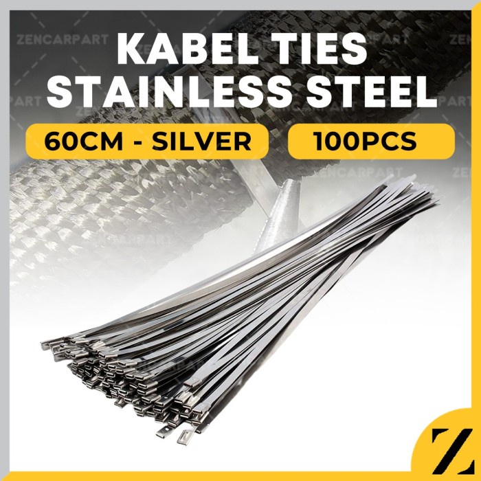 

Terbaru Kabel Cable Ties Tie Tis Ikat Besi Stainless Sus 304 4,6 60Cm 100 Pcs Promo Terlaris