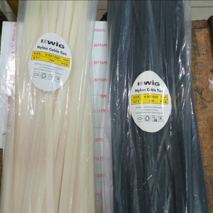

Terbaru Kabel Ties / Kabel Tis 102Cm / 1M Tebal 9Mm Warna Hitam / Putih Ewig Promo Terlaris