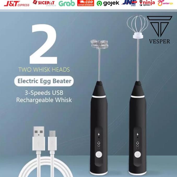

Milk frother elektrik USB / egg mixer pengocok telur susu dalgona kopi