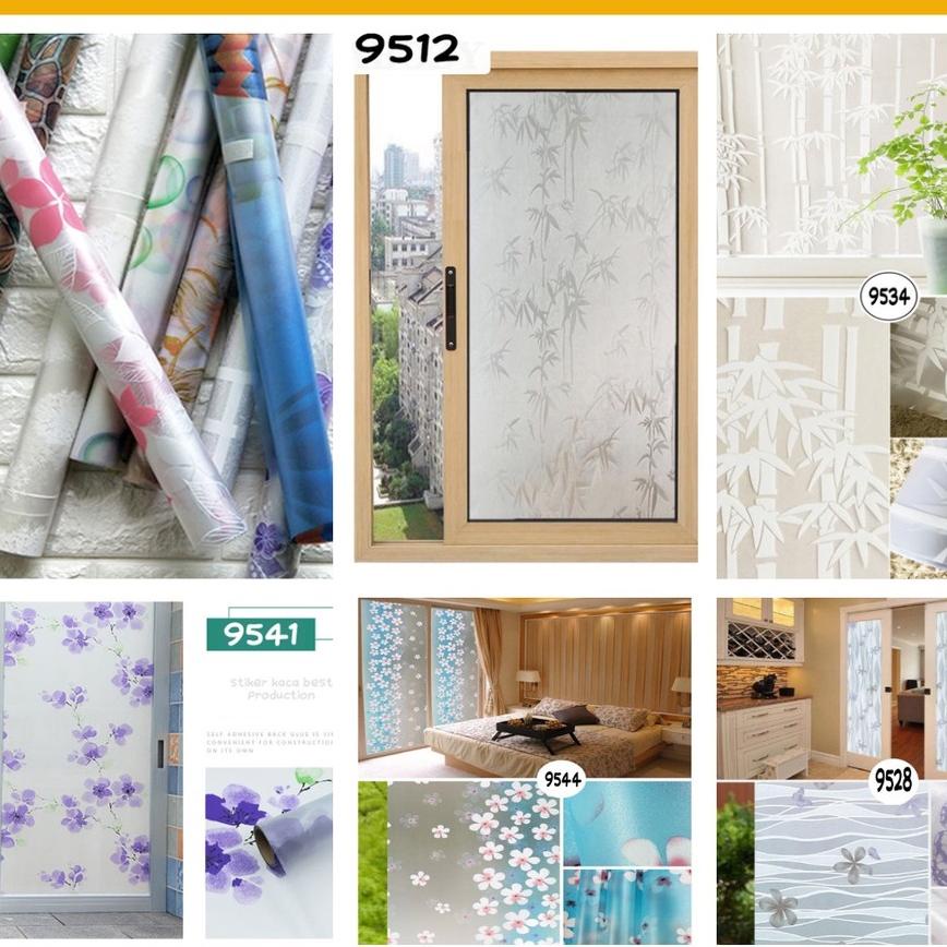 PAKET 5 ROLL Stiker Kaca Part 2 45Cm X 1Meter Wallpaper stiker kaca Jendela Rumah tidak tembus panda