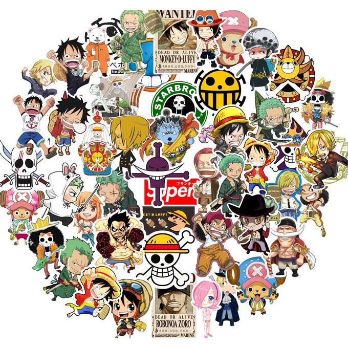 

Stiker Sticker Anime One Piece Paketan