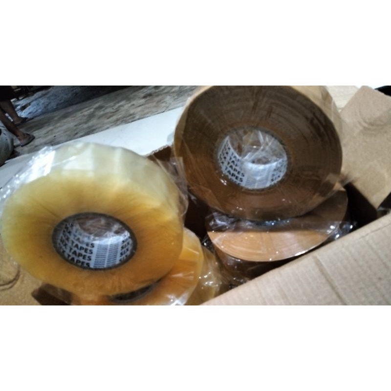 

lakban jumbo 500 y kiloan ukuran 3 jari bening