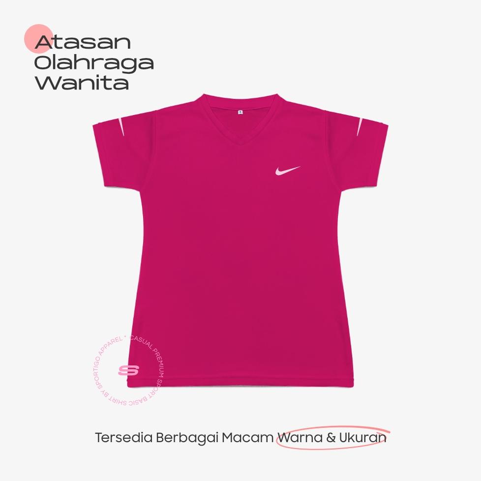 *Hot* Kaos Olahraga Wanita Dry Fit Caussy Cocok Untuk Atasan Baju Senam, Training, Fitness, Aerobic,