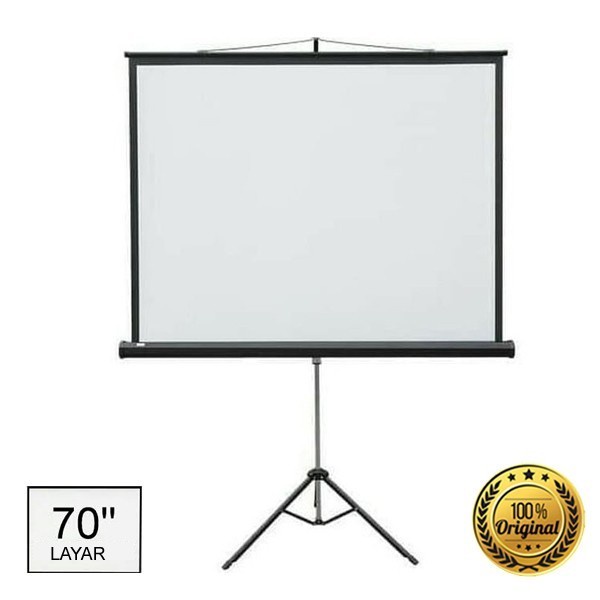 Hawas Tripod Screen Projector - Layar Proyektor Tripod 70"