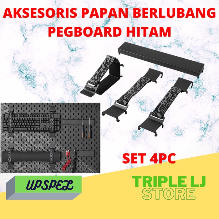 

Promo Aksesoris Papan Berlubang Pegboard Hitam Set 4Pc Upspl