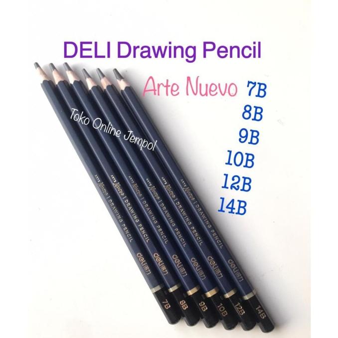 

satuan 7B 8B 9B 10B 12B 14B Pensil Drawing Pen Sketch DELI ATK1016DL