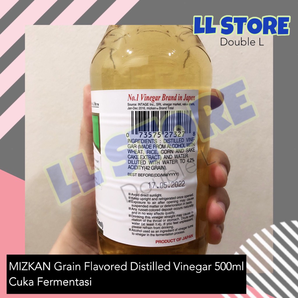 

Zkan Grain Flavored Distiller Vinegar Cuka Fermentasi Jepang 500 Ml
