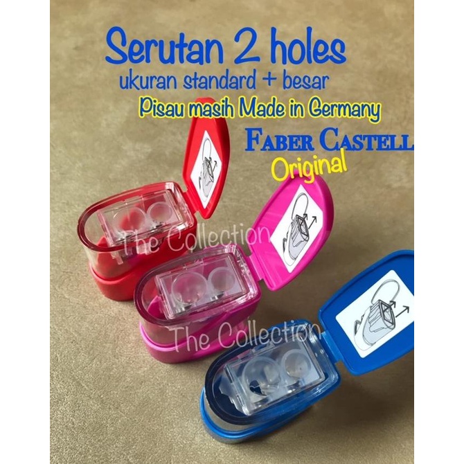 

ATK0559FC Serutan 2 holes 2in1 Faber Castell Double Hole 2 lubang