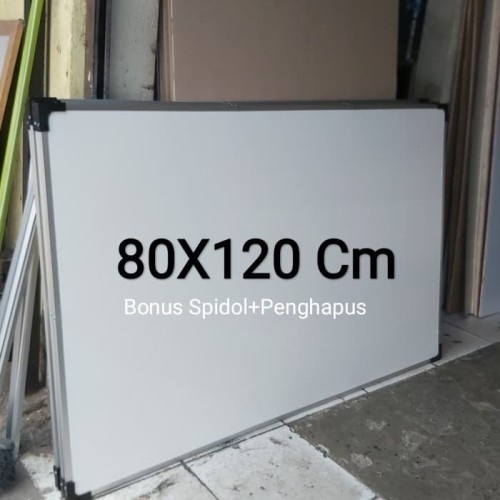 

Papan Tulis Kantor Ukuran 80X120 Cm Free Spidol Dan Ghapus Bingkai Alunium