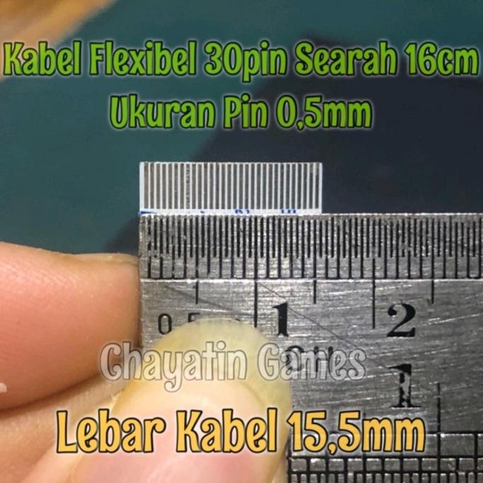 Kabel Flexibel 30 Pin Halus Searah Panjang 16cm - Ukuran Pin 0,5mm
