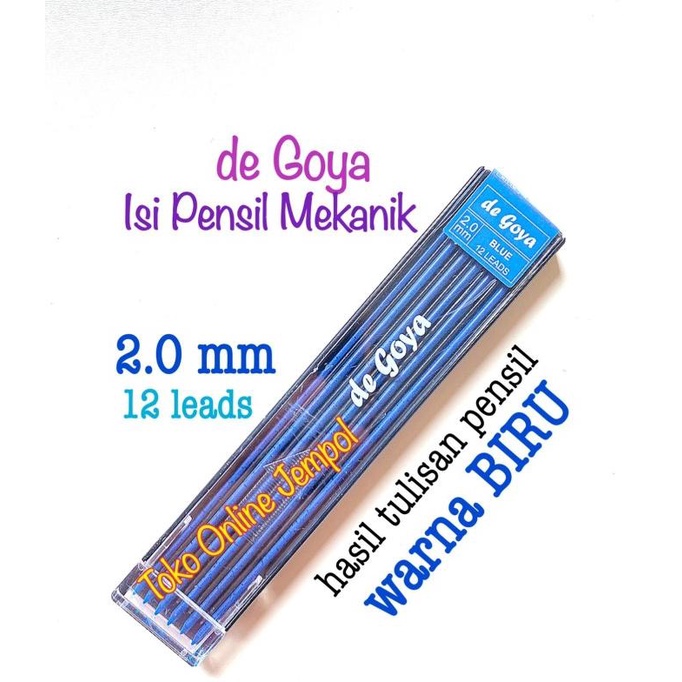 

2.0mm hasil tulisan BIRU Isi Pensil Mekanik DeGoya 6900803 ATK1303DG