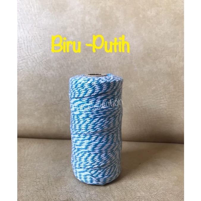 

CR69 meteran Biru - Putih Benang Tali Bakers Twine Craft Kado Hiasan
