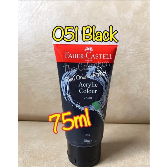 

ATK448FC 75ml 051 Black 187599 Faber Castell Cat Acrylic Akrilik Hitam