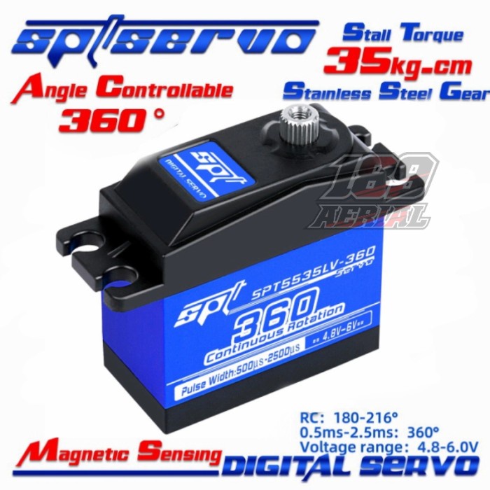 ✅New Digital Servo 360° Spt 5535Lv Rc 1/10 1/8 1/7 Arrma Hsp Habao Traxxas Terbatas