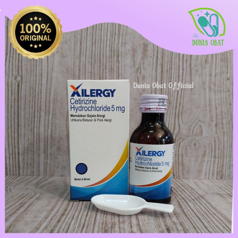 [60 ml] Xilergy syrup | alergi | gatal-gatal | biduran | pilek alergi | bisa untuk bayi & anak