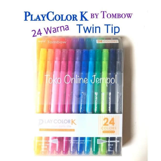 

Playcolor K 24 warna 060270 Spidol Dual Tip Twin Water based ATK0847TW