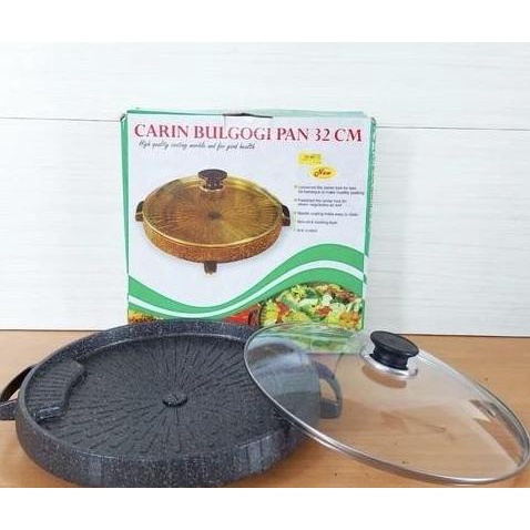 Carin Bulgogi Pan 32 Cm / Bbq Grill Pan Marble Keramik Anti Lengket - Agalonline