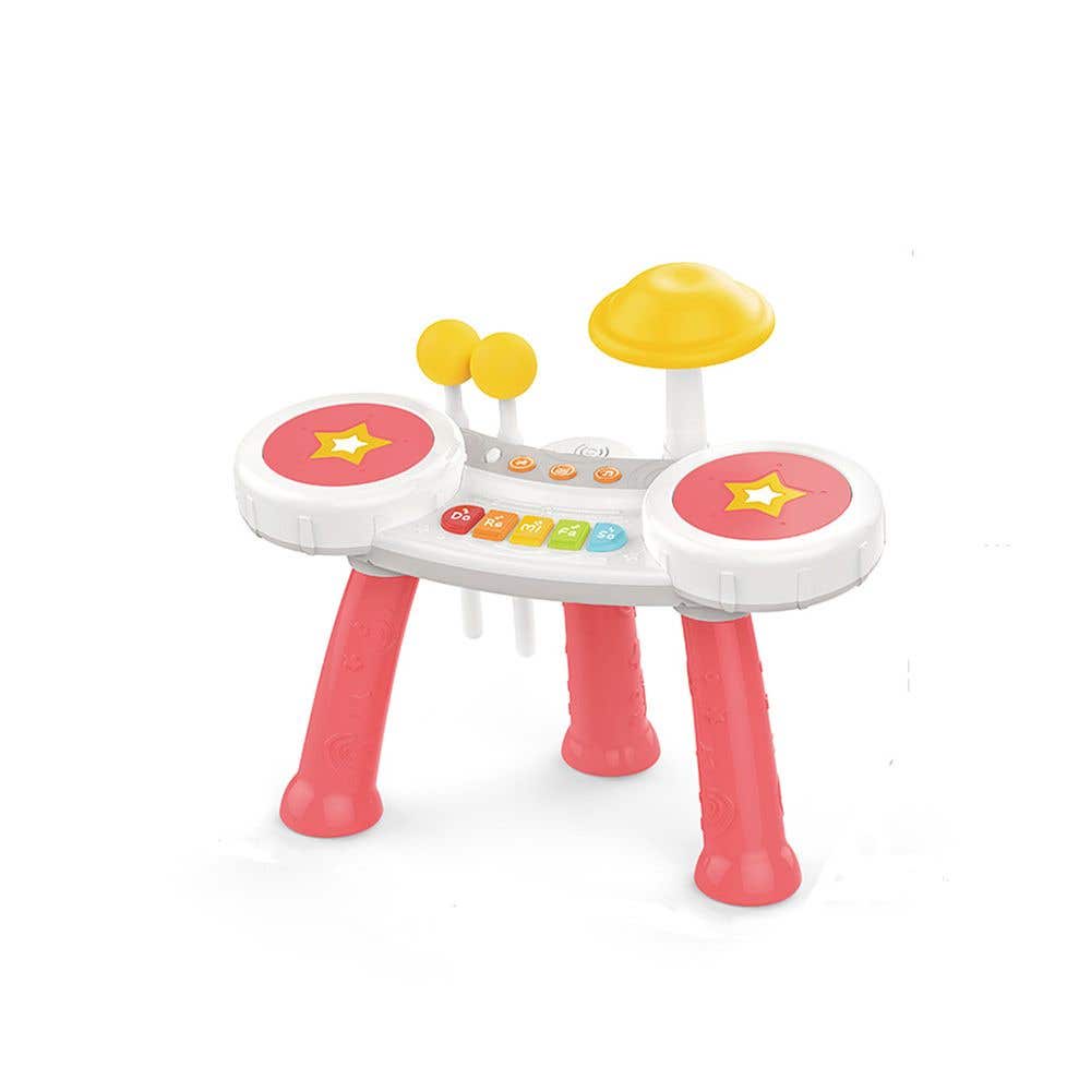 Huanger Drum Kit and Piano Set - Mainan Edukasi Bunyi Alat Musik Anak Bayi