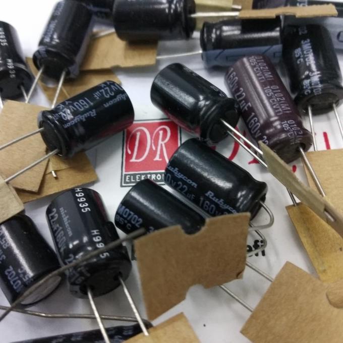 Elco Capasitor Kapasitor Rubycon 22uf 160v 22 mf mikro 160v 160 volt dre3 Murah