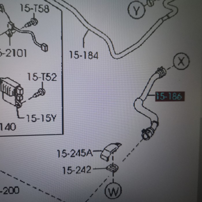 Hose Water Selang Radiator Kiri Mazda 5