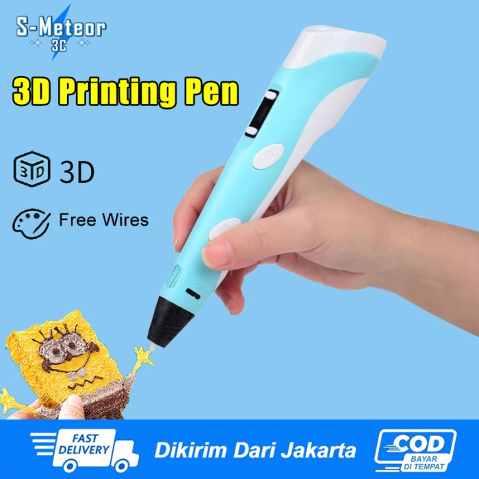 

3D Pen Printing/ Pena Cetak 3D Drawing Lukis ABS Filamen Mainan DIY