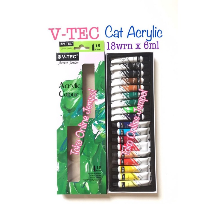 

6ml x 18 wrn Cat Acrylic V-Tec Cet Akrilik VT-618/A VTec Art ATK1265VT