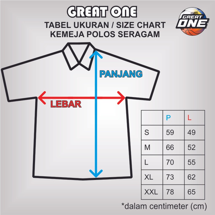 Kemeja Polos Seragam, Baju Kerja/Komunitas, American Drill Merah