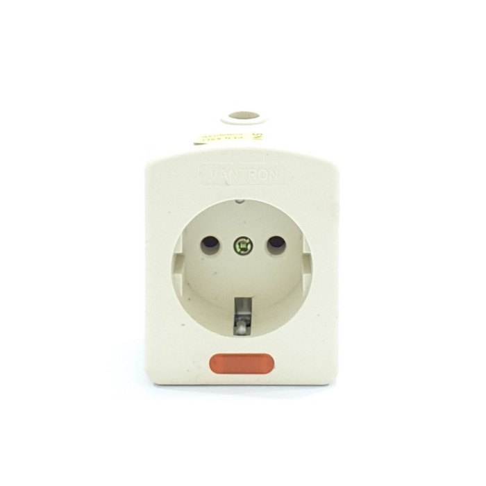 Terminal stop kontak colokan listrik 1 lubang kuningan