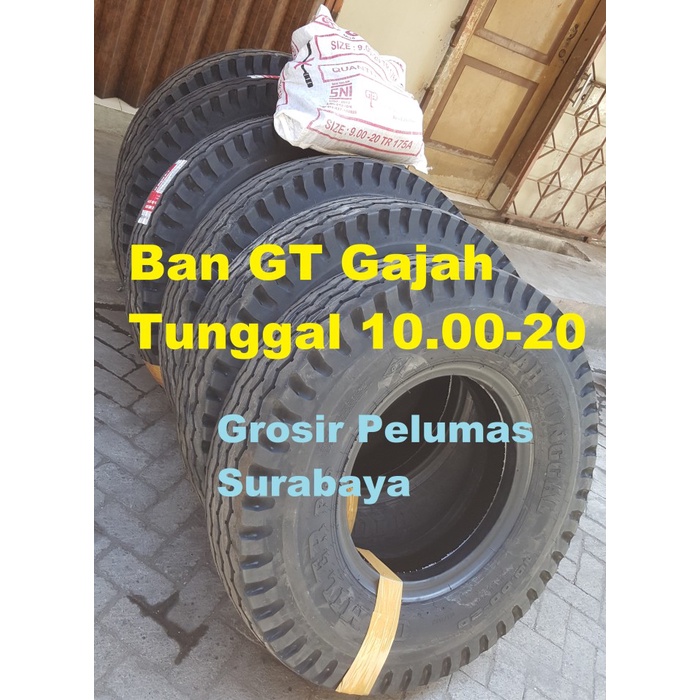 Ban Luar Truck Truk Fuso Gt Gajah Tunggal 10.00-20 1000-20 1000 X 20 Best