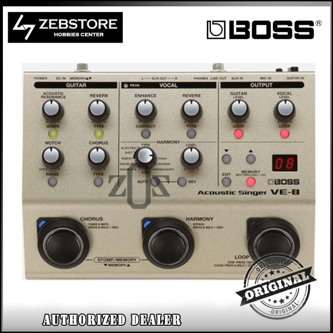 PROMO EFEK EFFECT VOKAL VOCAL FX BOSS ACOUSTIC SINGER VE 8 VE-8 PERFORMER #ORIGINAL