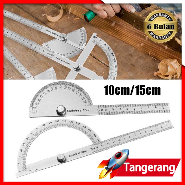 

Promo Busur Derajat / Stainless Degree Protractor / Pengukur Sudut