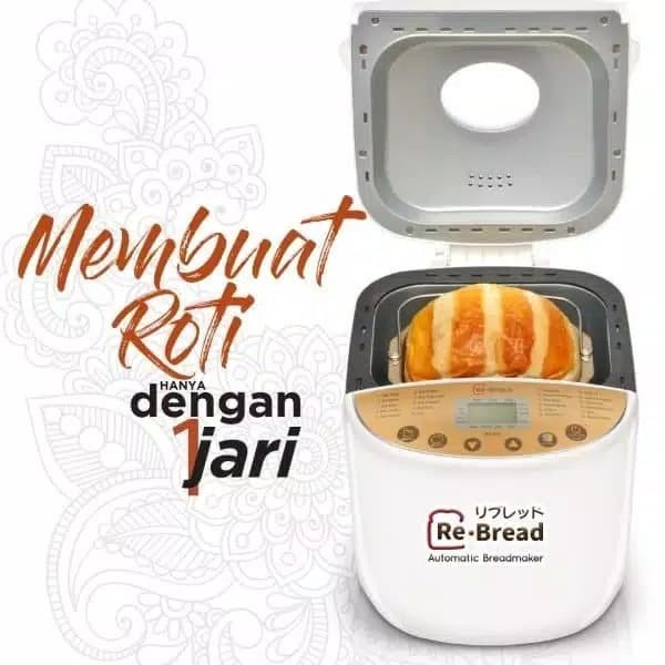Promo Re Bread Rb250 Gold Breadmaker Otomatis Mesin Roti Breadmaker