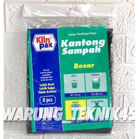 Klinpak - Klin Pak Plastik Kantong Sampah Besar 80 X 100 Cm Isi 8 Pcs