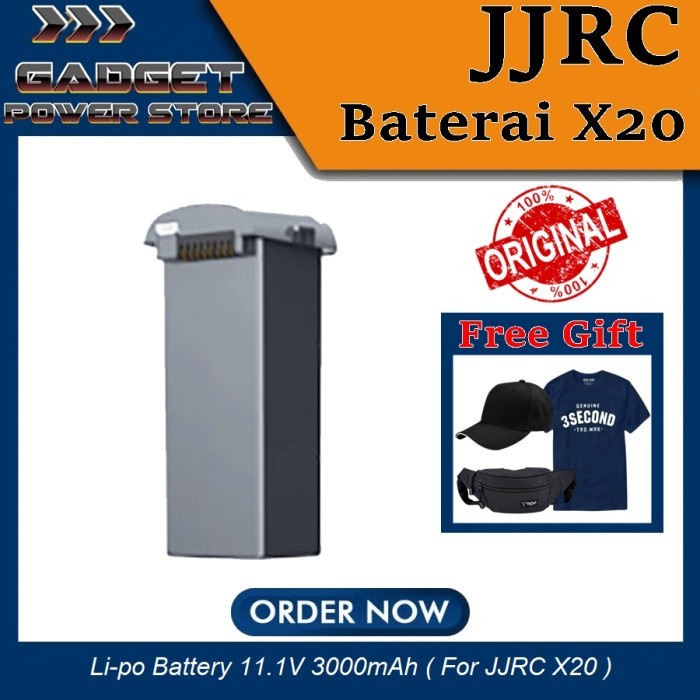 Battery Jjrc X20 11.1V 3.000Mah Lipo Baterai Drone Jjrc X20 Original