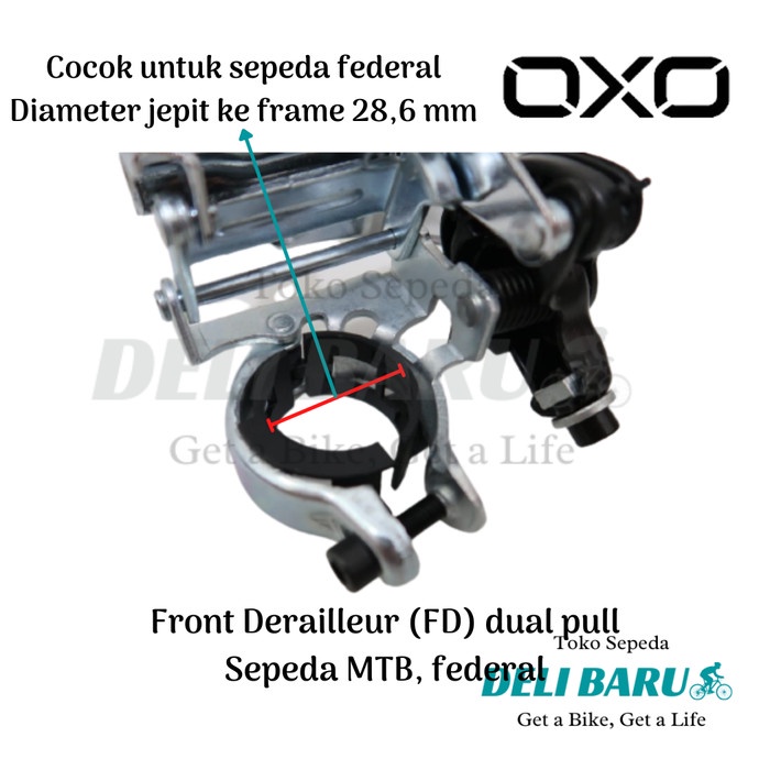 Oxo Fd Front Derailleur Dualpull 48T Sepeda Federal Mtb Best