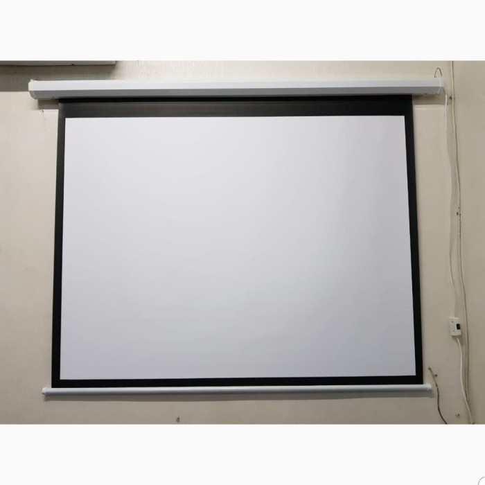 Hawas Layar Proyektor Motorized 72" Inchi Layar Projector Otomatis