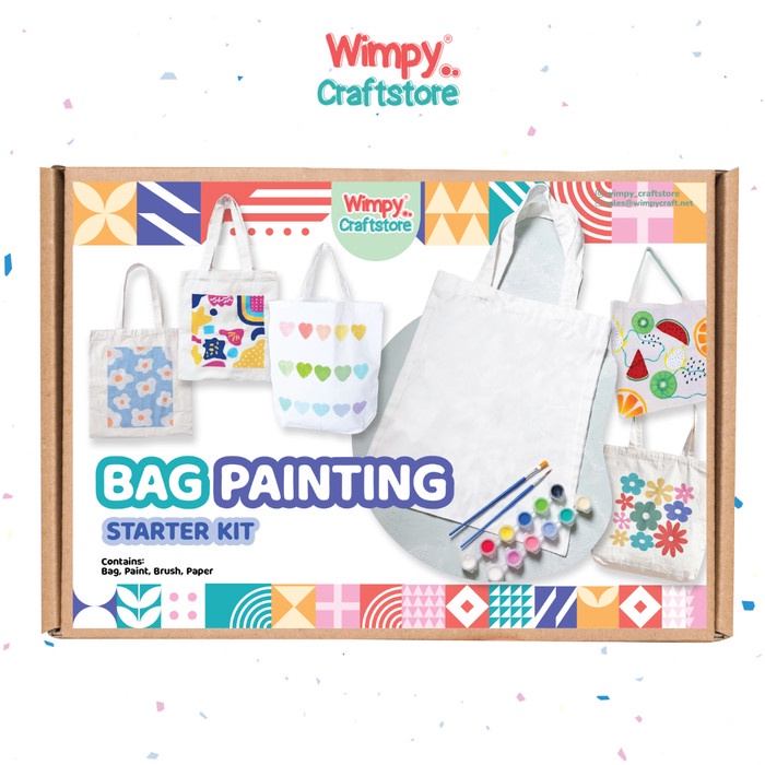 

Wimpy Bag Painting Starter Kit Melukis Tas Kanvas Art Set Painting Kit