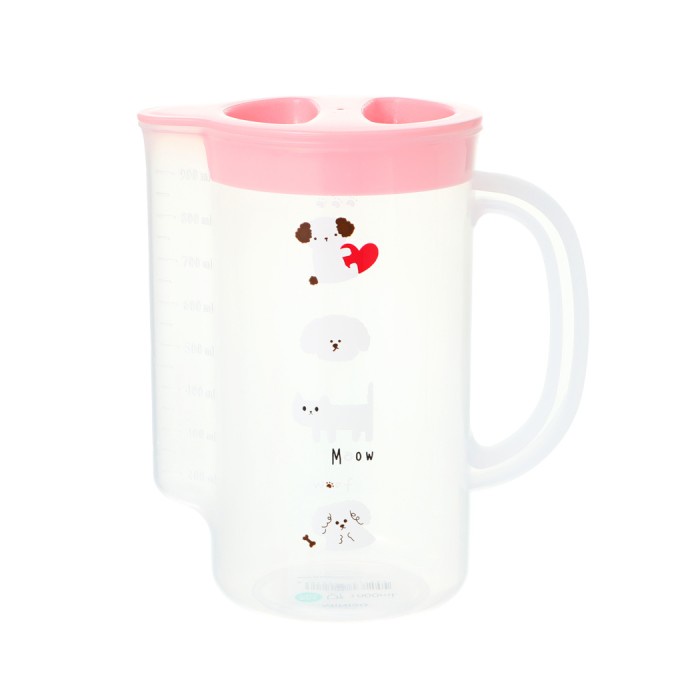 Terbaru Miniso 1000Ml Pitcher Set 5 In 1 Pitcher Plastik 1L + 4 Cangkir Teko