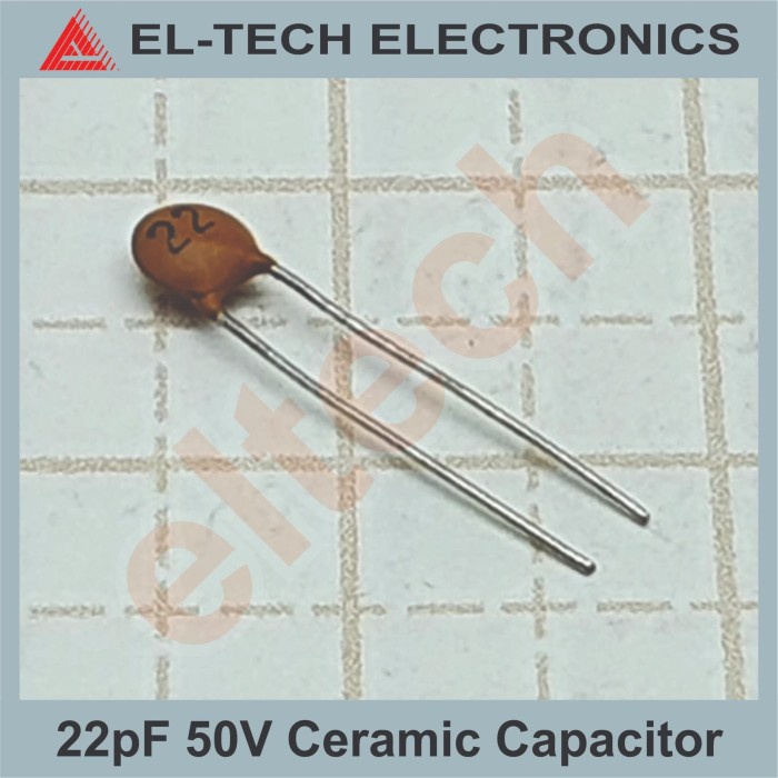 TERLARIS 22pF 22 pF Pico Farad Ceramic Keramik Capacitor Kapasitor