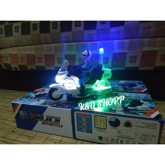 Mainan Motor Polisi-Polisi Polisian-Police Motor Cycle-Motor Polisi