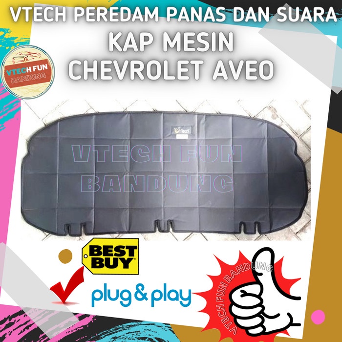 Peredam Panas Hitam Kap Mesin ChevroLet AVEO 2013 Hitam