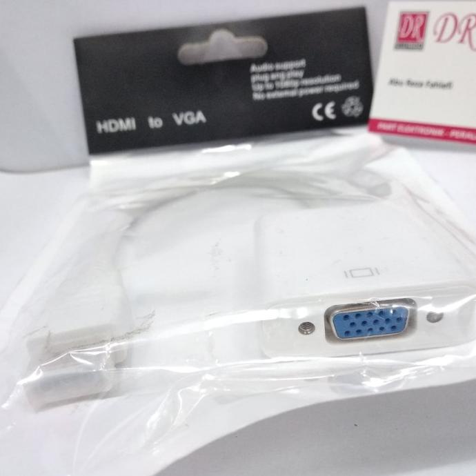 Kabel Sambungan Converter HDMI to ke VGA Up to 1080p resolution dre3 Ayo Order
