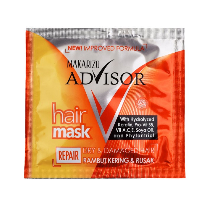 

Gratis Ongkir Masker Rambut Kering Rusak Makarizo Advisor Hair Mask Dry Damage Hair