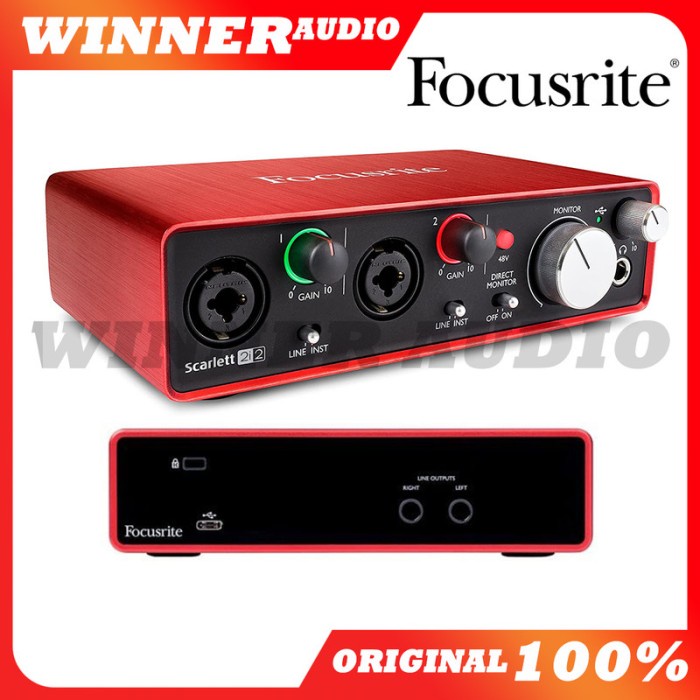 SOUNDCARD FOCUSRITE SCARLETT 2i2 3RD USB AUDIO INTERFACE ORIGINAL