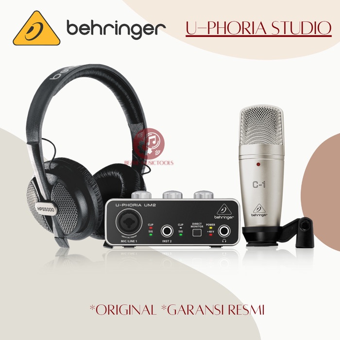 Behringer Uphoria Studio Recording Podcasting Bundle